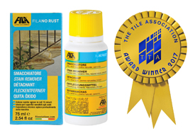 Surface care solutions specialist FILA received the â€˜Best Ancillary Productâ€™ award for its FILANO RUST in The Tile Association Awards 2017.  